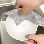 2025 New Multipurpose Wire Dishwashing Rags, Wet and Dry, Metal Scrubbing Pads Sponge Cloths Towels, Non-Scratch Wire Rags for Home Kitchen Dishes, Sinks, Pack of 10