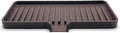 Happitasa Silicone Soap Dish Tray and Sponge Holder with Drain Chute | Bathroom and Kitchen Sink Organizer Caddy (Dark Chocolate, 9"x3.5", 5.6 Ounces)