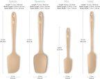 DI ORO Silicone Spatula Set - Rubber Kitchen Spatulas for Baking, Cooking, & Mixing - 600°F Heat-Resistant & BPA Free Silicone Scraper Spatulas for Nonstick Cookware - Dishwasher Safe (4pc, Clay)