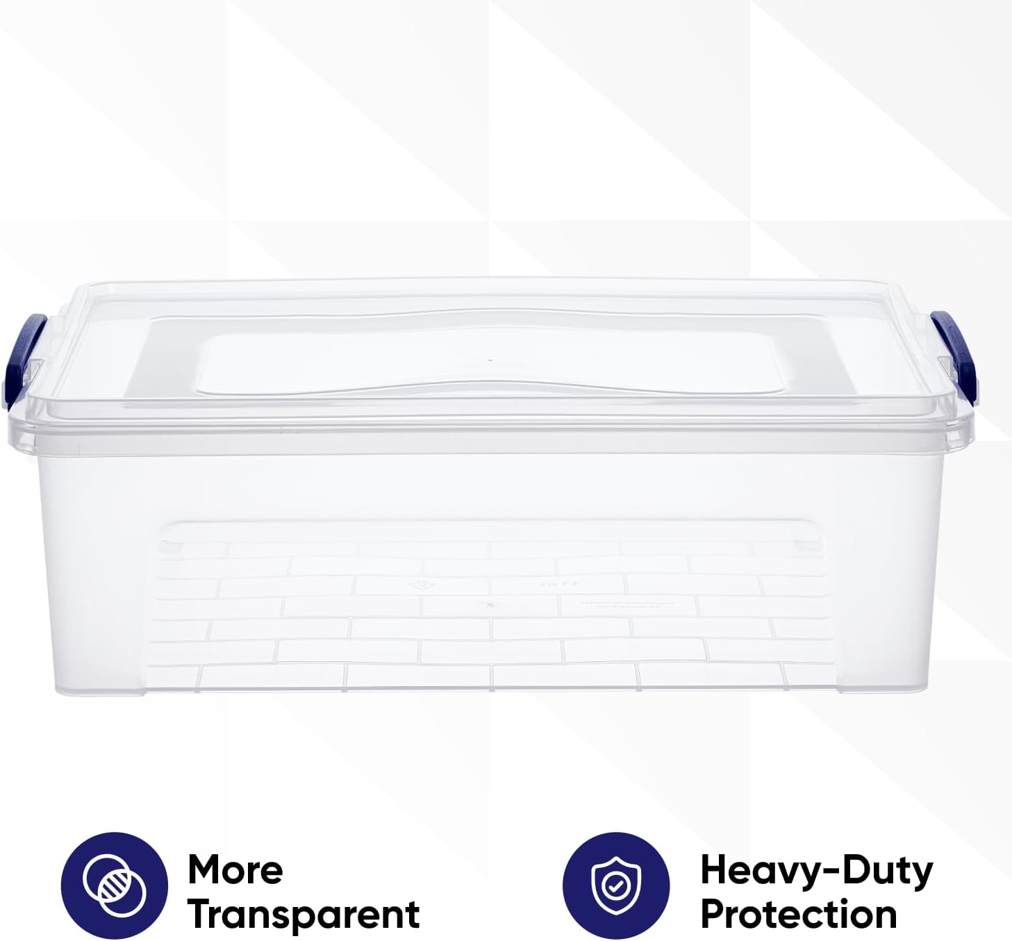 Superio Storage Bins with Lids, Clear Plastic Containers for Organizing, Stackable Totes, BPA Free, Odor Free, Organizer Boxes for Home, and Dorm (4 Pack, 22.7 Qt)