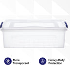 Superio Storage Bins with Lids, Clear Plastic Containers for Organizing, Stackable Totes, BPA Free, Odor Free, Organizer Boxes for Home, and Dorm (2 Pack, 22.7 Qt)