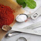 15 Pieces Measuring Cups and Spoons set, Includes 10 Stackable Measuring Cup with Lid and 5 Mini Stainless Steel Measuring Spoons, Teaspoons for Liquid and Dry, BPA Free, Dishwasher Safe