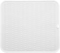 Silicone Dish Drying Mat for Multiple Usage,Easy clean,Eco-friendly,Heat-resistant Silicone Mat for Kitchen Counter or Sink,Refrigerator or Drawer Liner White 2XL 24 inches x 18 inches
