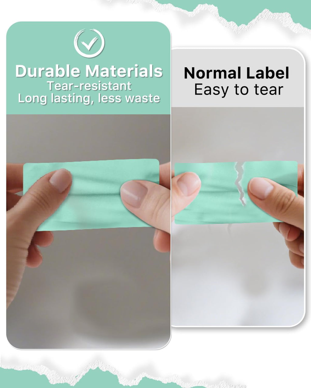 iEager 2x1 Inch Thermal Labels, Green Rectangle Thermal Printer Stickers, Durable Shipping Label Printer Sticker for Barcode, Name, Address, 1000 Labels/Roll