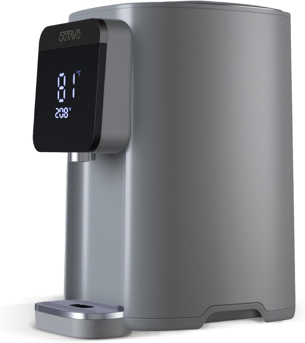 OCTAVO Water Boiler & Warmer 5 Liter, 304 Stainless Steel Water Tank, 700 Watt 6 Adjustable Water Temperature, LCD Touch Control Screen, Child Lock with Water Shortage Indicator