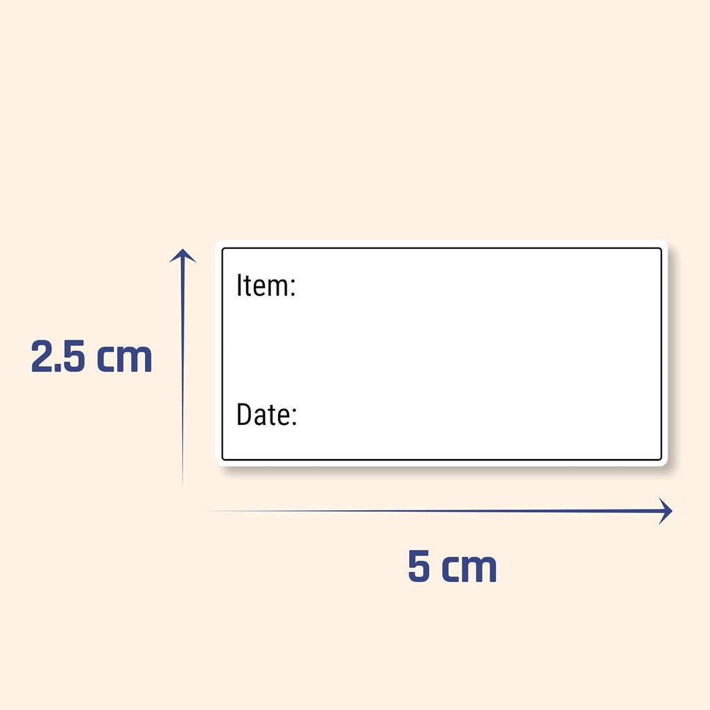 200 Pieces, 2" x 1", Removable Food Labels for Freezer Storage, Date Stickers to Write On