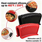 2 Pairs of Silicone Assist Handle Holder,Cast Iron Pan Skillet Handle Covers Soup POTS Pot Handle Holders,Handle Protectors Non-Slip Pot Holder Sleeve,Frying pan Casserole Oven Tray Cookware