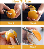 Orange Citrus Peelers Stainless Steel Slicer Cutter Peeler Remover Opener Humanized Design Curved Handle Fruit Tools Kitchen Gadget