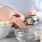 uxcell 2pcs Garlic Press, 7.7 Inch Stainless Steel Garlic Crusher and Peeler Set for Home Cooks and Professional Chefs, Pink