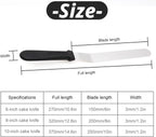 Icing Spatula, Offset Spatula, Stainless Steel with PP Plastic Handle Cake Decorating Frosting Spatula