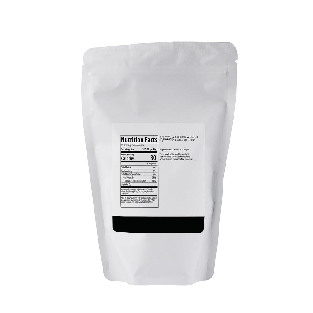Minimalist Demerara Sugar, Perfect for Baking and Sweetening Beverages (1.5 Pound)
