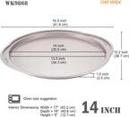 CHEFMADE Pizza pan, 14 Inch Non-Stick Pizza Tray Bakeware for Oven Baking (Champagne Gold)