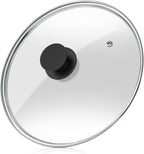 Wadaza Pan Lid 12 Inch - Tempered Glass Pot Lid - Oven Safe Replacement Glass Lid for Frying Pan Wok Pot Skillet