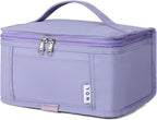 NOL Natural Organic Lifestyle Small Lunch Bag Mini Lunch Box Insulated Lunch Bag for Men/Women Leakproof Cooler Tote Bag Lightweight Nylon Waterproof Lunch Box For Work, Light purple