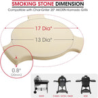 Unicook 17 Inch Smoking Stone for Akorn Kamado Grill, Cordierite Heat Deflector Pizza Stone for Charcoal Smoker, Thermal Shock Resistant Heat Diffuser Plate, Compare to Char-Griller 6201