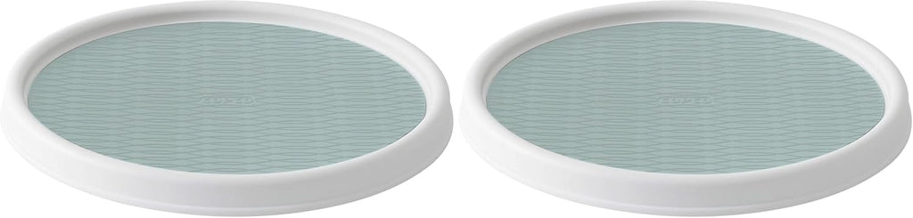 Copco Basics Non-Skid Pantry Cabinet Lazy Susan Turntable, 12-Inch, White (Pack of 2)
