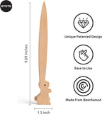 OTOTO Bernie Bunny Toaster Tongs - Rabbit Toast Tongs, Wooden Tongs for Toaster, Wooden Toaster Tongs - Multipurpose Mini Tongs for Appetizers, Wood Utensils & Cute Kitchen Gadgets