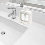 Yasmen Silicone Bathroom Soap Dishes, Sink Sponge Holder for Kitchen, 2Pcs Rubber Soap Dish with Drain, Shower Soap Sponge Tray, Sink or Counter Organizer for Bar Soap, Dish Soap Dispenser-Black/White