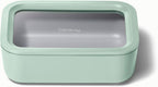 Caraway Glass Food Storage - 6.6 Cup Glass Container - Ceramic Coated Food Container - Non Toxic, Non Stick Lunch Box Container with Lids - Dishwasher, Oven, & Microwave Safe - Mist