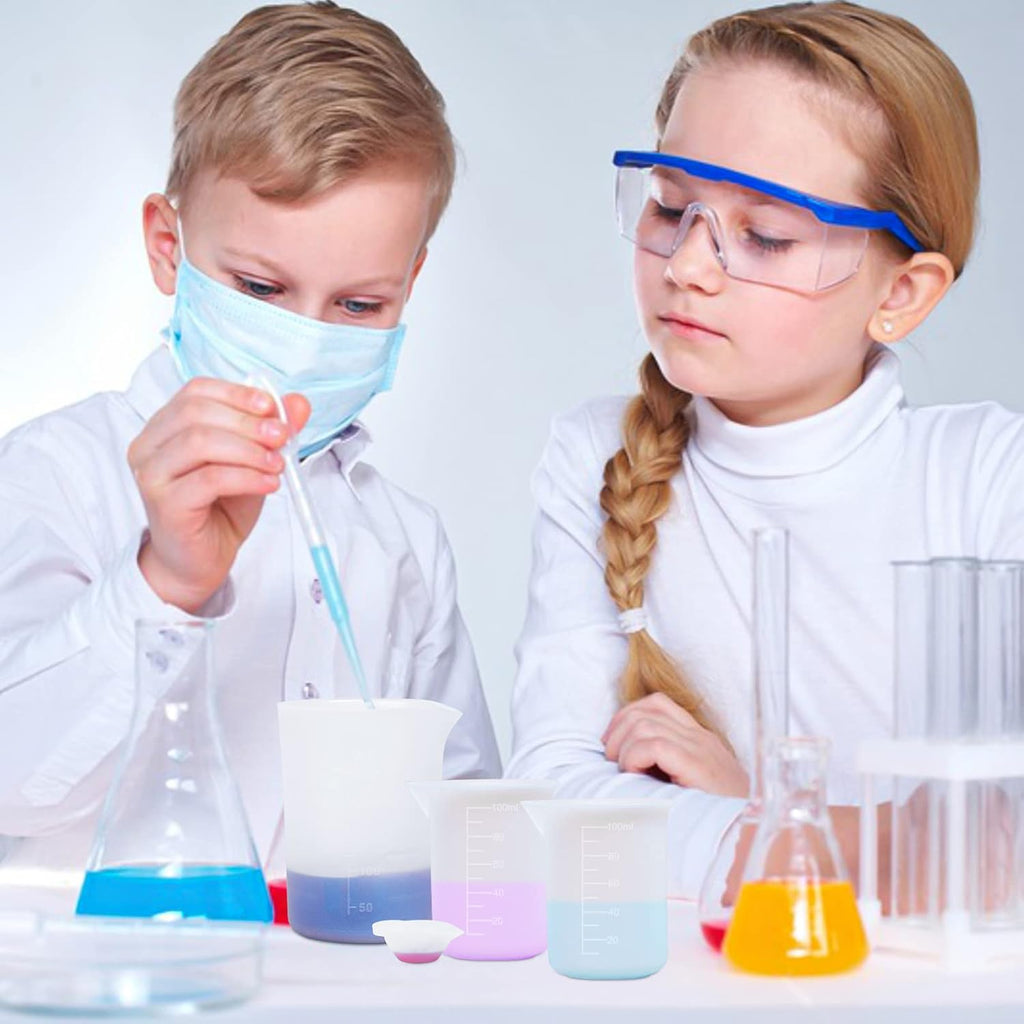 Silicone Resin Measuring Cups Tool Kit, Non-Stick Silicone Cups for Epoxy Resin, Reusable 250&100ml Silicone Mixing Cups with Stir Sticks, Pipettes, Epoxy Resin Supplies, Molds, Jewelry Making