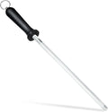 Knife Sharpener Rod, Kitchen Knives Sharpener Carbon Steel Professional Knife Sharpening Steel, Honing Rod with Hanging Holes (13 inches)