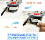 Hcode 2 x 3'' Self-Adhesive Removable Freezer Food Labels- Easy Clean Leaves No Residue- Cooler Food Storage Freezer Stickers Plastic Paper Perfect for Reusable Containers 2 Roll