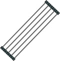 Ahyuan Roll up Dish Drying Rack Over The Sink Kitchen Roll up Sink Drying Rack Portable Dish Drainer Foldable Dish Drying Rack (Black, 17.8''X3.7'')