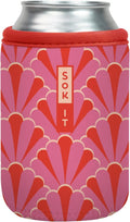 Sok It CanSok Sleeve for Beer & Soda Insulated Neoprene Cover (Pink Gatsby, 12oz Can Sleeve)