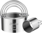 iNeibo Professional Baking Tools Biscuit Cutter Set Dough Blender/Cutter Round Cookies Cutter with Handle + Pastry Scraper+Egg Separator Heavy Duty Baking Dough Tools Pastry Utensils (Baking Tools)