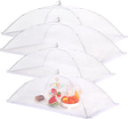 JULBEAR 4 Pcs Extra Large Mesh Food Cover Tent Umbrella Food Screen Covers for Outside Pop-up Mesh Reusable Food Nets for Parties Picnics Outdoor BBQs Collapsible (2 Pcs 40"x24", 2 Pcs 32"x24")
