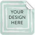 100 Custom Vinyl Stickers - Upload Your own Image, Text, Design, Logo - Personalized Logo Labels for Handmade, Packaging, Bottle, Jars, Candle, Brand Stickers (Mint, 2x2 Square)
