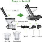 Masticating Juicer Attachment for KitchenAid Stand Mixer, Cold Pressed Juicer Machine, Slow Masticating with Dual Feed Chute, Bladeless Design, Max Nutrient Retention, Easy Clean by InnoMoon
