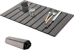 Drying Mat Stone Kitchen Counter, Foldable Stone Drying Stone for Kitchen Counter, Quick-Drying Stone Mat Dishes, Size 23.6"(L)×15.4"(W)
