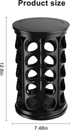 CEHNCEH Coffee Pod Carousel Organizer: Compatible with 40 Keurig K-Cup Pods, Large Compacity Coffee Capsule Holder, NEW Modern Design, Home or Office Kitchen Counter Organizer(Black)