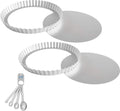 Lumintrail Fat Daddios Anodized Aluminum Fluted Tart Pan, 2 Pack, 9.5 Inches by 1 Inch, with a Measuring Spoon Set