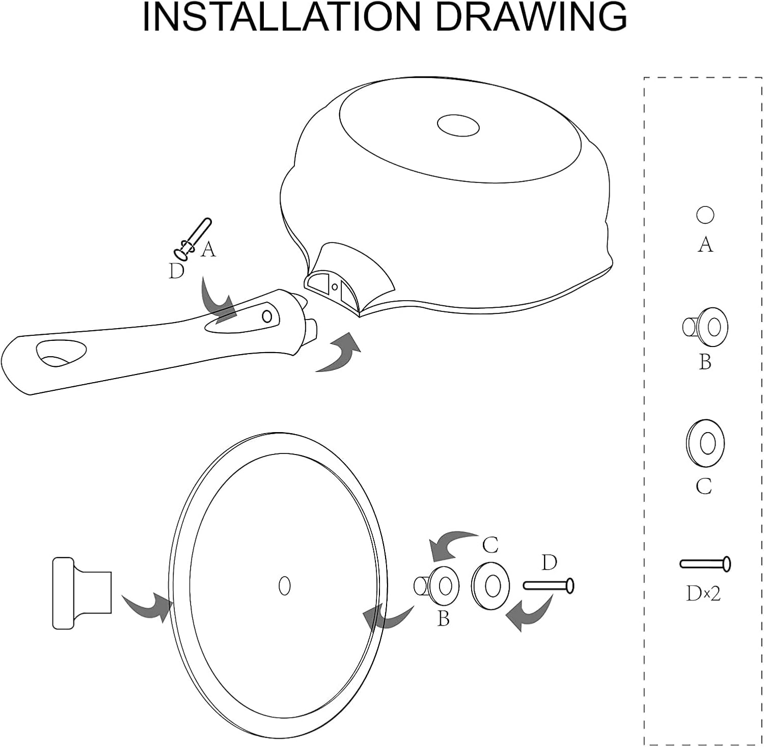 Vinchef Nonstick Deep Frying Pan Skillet with Lid, 11in/5Qt Saute Pan, German 3C+ Ceramic Coating Technology, Heat Indicator, Induction Compatible