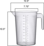 Amazing Abby - Michelle - 128-Ounce (1-Gallon, 4-Quart) Unbreakable Plastic Measuring Pitcher (1-Pack), Measuring Jug with Conversion Chart, Food-Grade, Dishwasher-Safe, Great for Kitchen, Lawn, Pool