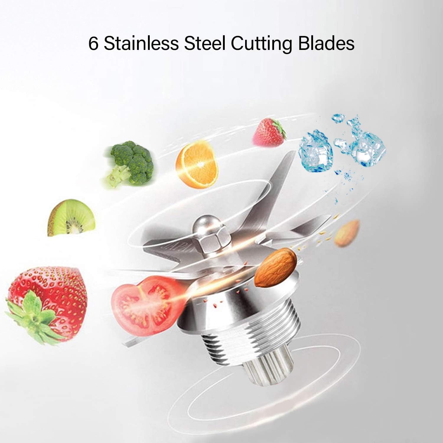BioloMix Professional Countertop Blender - High Power 2200W Blender for Kitchen, Commercial, Smoothies, Frozen Fruits, Soup, Juice