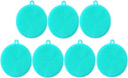 7 PCS Silicone Dish Scrubber, Kitchen Sponges, Silicone Sponge,Dish Brush, Dish sponges, Silicone Sponge Dish Sponges, Kitchen Sponge Double Sided Cleaning Sponges (blue)