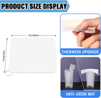 Yinkin 6 Pcs Drain Covers to Keep Bugs Out Silicone Shower Floor Tub Stoppers Bathtub Drain Stoppers Sewer Anti-Odor Mats Deodorizing Plugs for Bathroom(6 x 6 Inch,Square,White)