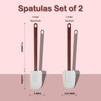 16.5 INCH Silicone Spatulas Heat Resistant Heavy Duty Rubber Spatulas Commercial Spatulas Set for Kitchen Use Silicone Cooking Utensils Sets of 2