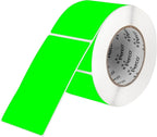 Perco Fluorescent Green Labels 3x5 Inch 500 Stickers/Roll with Easy Peel Perforation and Strong Adhesion for Inventory Management, Color Coding, Moving Boxes, Retail, Organizing & Crafts – Made in USA