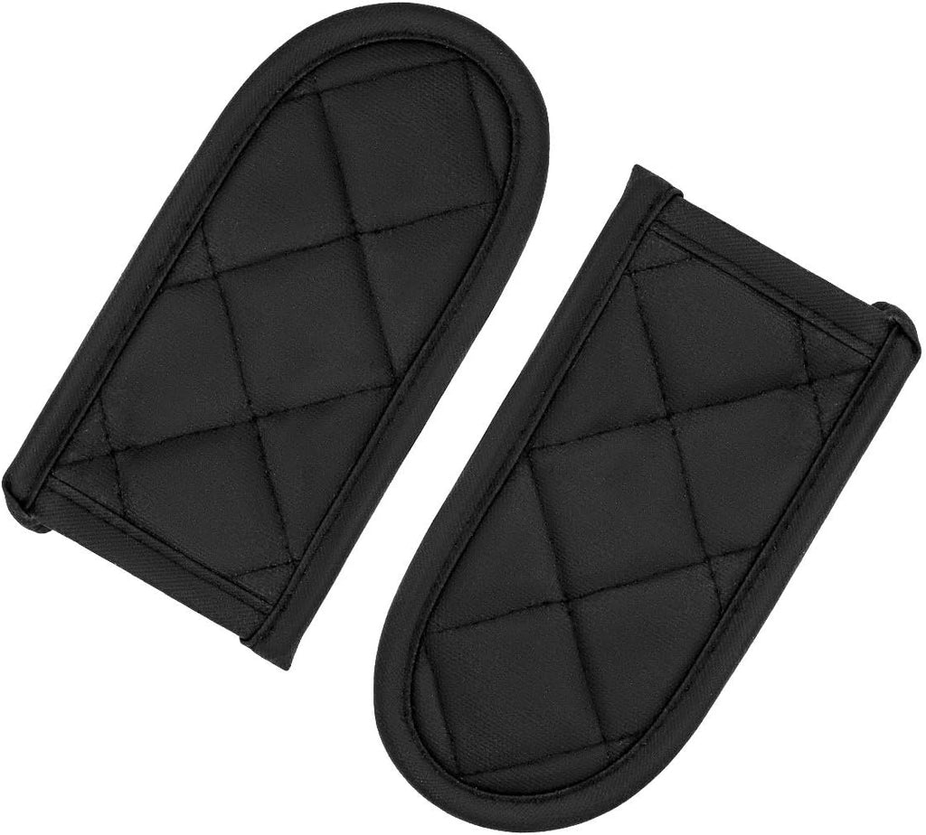 Evoio Cast Iron Skillet Handle Covers, Pan Pot Handle Covers Heat Resistant, Hot Handle Covers, Pan Pot Cast Iron Skillet Handle Holder Sleeves Mitt for Kitchen, BBQ and Baking Cookware (2-Pack Black)