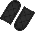 Evoio Cast Iron Skillet Handle Covers, Pan Pot Handle Covers Heat Resistant, Hot Handle Covers, Pan Pot Cast Iron Skillet Handle Holder Sleeves Mitt for Kitchen, BBQ and Baking Cookware (2-Pack Black)