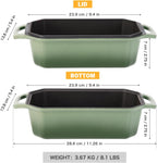 Bread Pan Cast Iron Loaf Pan with Lid 9x5 Inch Bread Loaf Pan for Baking Bread Enameled Cast Iron Sourdough Bread Pan