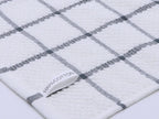Cotton Grid Dish Cloths, Terry Cleaning Rags, 12 x 12 Inches, Light and Soft, Quick Drying Dish Rags, 8pc/Set (Grey)