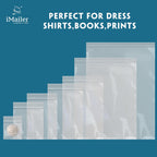 iMailer - 1000 Count - 13" x 15" Clear Reclosable Zip Plastic Poly Bags - 2 Gallon Zip Bags for Clothing, T-Shirts, Pants