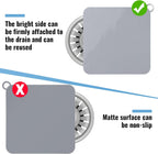 Yinkin 6 Pcs Drain Covers to Keep Bugs Out Silicone Shower Floor Tub Stoppers Bathtub Drain Stoppers Sewer Anti-Odor Mats Deodorizing Plugs for Bathroom(7.87 x 7.87 Inch,Square,Grey and White)