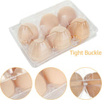100PCS Egg Cartons Cheap Bulk, Each Holds Half Dozen Eggs (6 Eggs), Plastic Chicken Egg Carton Egg Tray Egg Cartons Holder for Family Pasture Farm Market