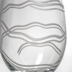 Rolf Glass Good Vibrations All Purpose Wine Glass | Set of 4 Large 18oz Wine Glasses | Lead-Free and Diamond-Wheel Engraved | Proudly Made in the USA | Spiral Etched Glass